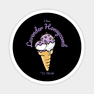 I Love Lavender Honeycomb Ice Cream Magnet